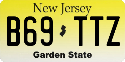 NJ license plate B69TTZ