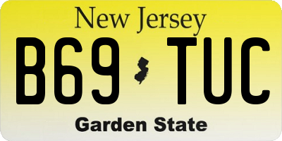 NJ license plate B69TUC