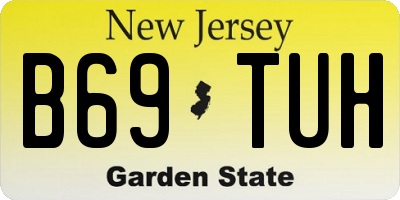 NJ license plate B69TUH
