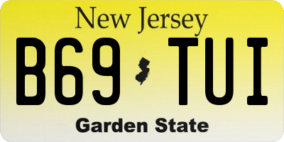 NJ license plate B69TUI