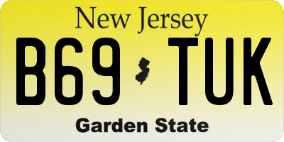NJ license plate B69TUK