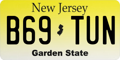 NJ license plate B69TUN