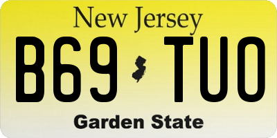 NJ license plate B69TUO