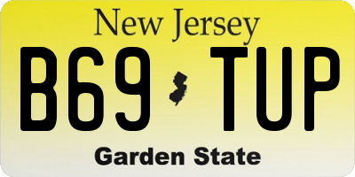 NJ license plate B69TUP