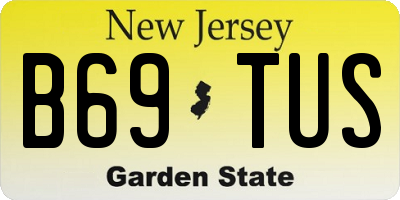 NJ license plate B69TUS