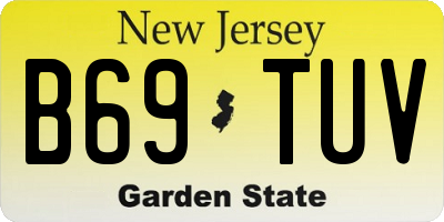 NJ license plate B69TUV