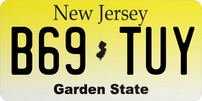 NJ license plate B69TUY