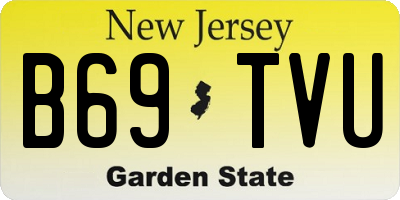 NJ license plate B69TVU