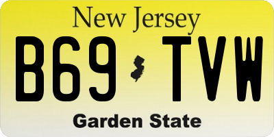 NJ license plate B69TVW