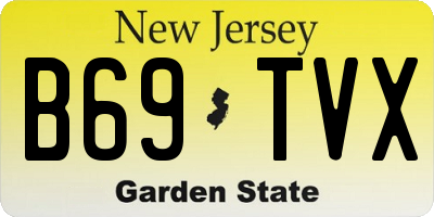 NJ license plate B69TVX