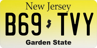 NJ license plate B69TVY