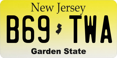 NJ license plate B69TWA