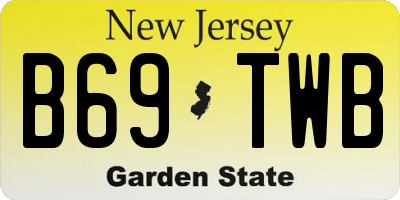 NJ license plate B69TWB