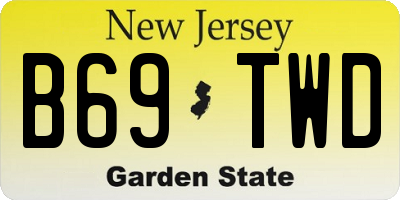 NJ license plate B69TWD