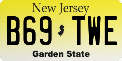 NJ license plate B69TWE