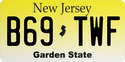 NJ license plate B69TWF