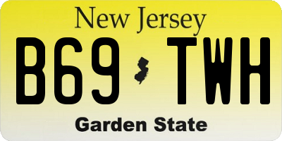 NJ license plate B69TWH