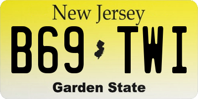 NJ license plate B69TWI
