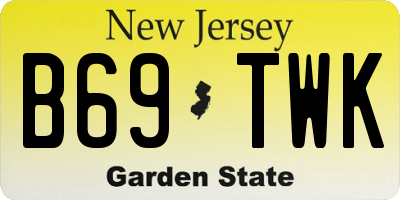 NJ license plate B69TWK