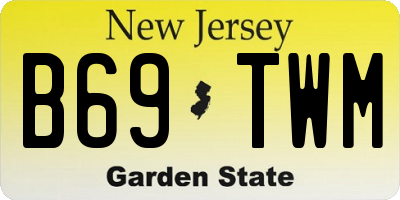 NJ license plate B69TWM