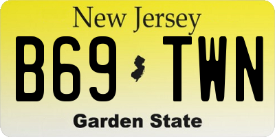 NJ license plate B69TWN