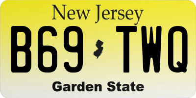 NJ license plate B69TWQ
