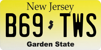 NJ license plate B69TWS