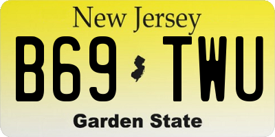 NJ license plate B69TWU