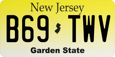 NJ license plate B69TWV