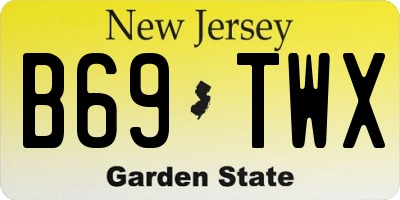 NJ license plate B69TWX