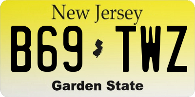 NJ license plate B69TWZ