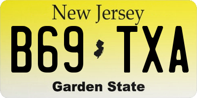 NJ license plate B69TXA