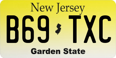 NJ license plate B69TXC