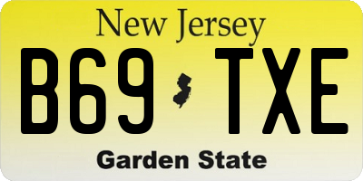 NJ license plate B69TXE