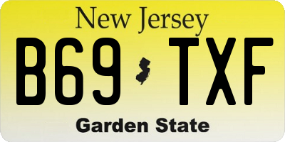 NJ license plate B69TXF