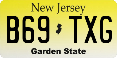 NJ license plate B69TXG