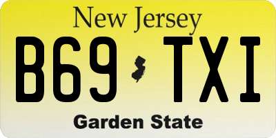 NJ license plate B69TXI