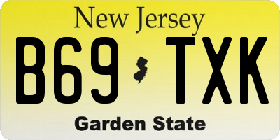 NJ license plate B69TXK