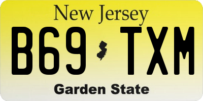 NJ license plate B69TXM