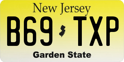 NJ license plate B69TXP
