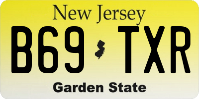 NJ license plate B69TXR