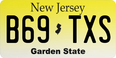 NJ license plate B69TXS