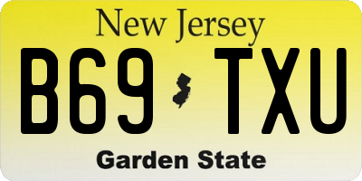 NJ license plate B69TXU