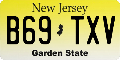 NJ license plate B69TXV