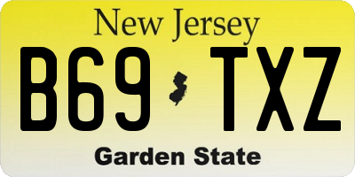 NJ license plate B69TXZ