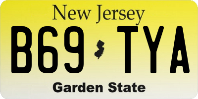 NJ license plate B69TYA