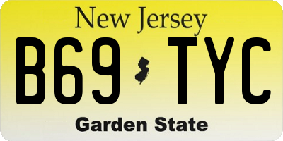 NJ license plate B69TYC