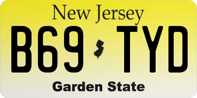 NJ license plate B69TYD