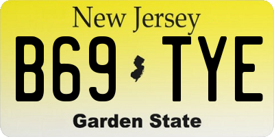 NJ license plate B69TYE