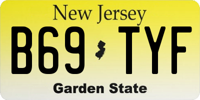NJ license plate B69TYF